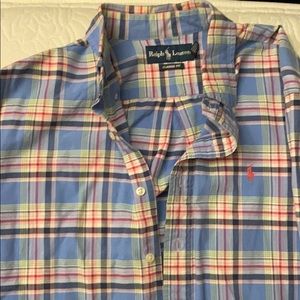 Polo Ralph Lauren Plaid Blue Shirt!